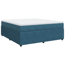 Boxspring met matras fluweel donkerblauw 180x200 cm