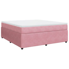 Boxspring met matras fluweel roze 180x200 cm