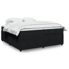 Boxspring met matras 200x200 cm zwart fluweel