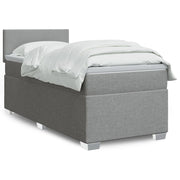 Boxspring 80x200 cm lichtgrijs pocketveringmatras