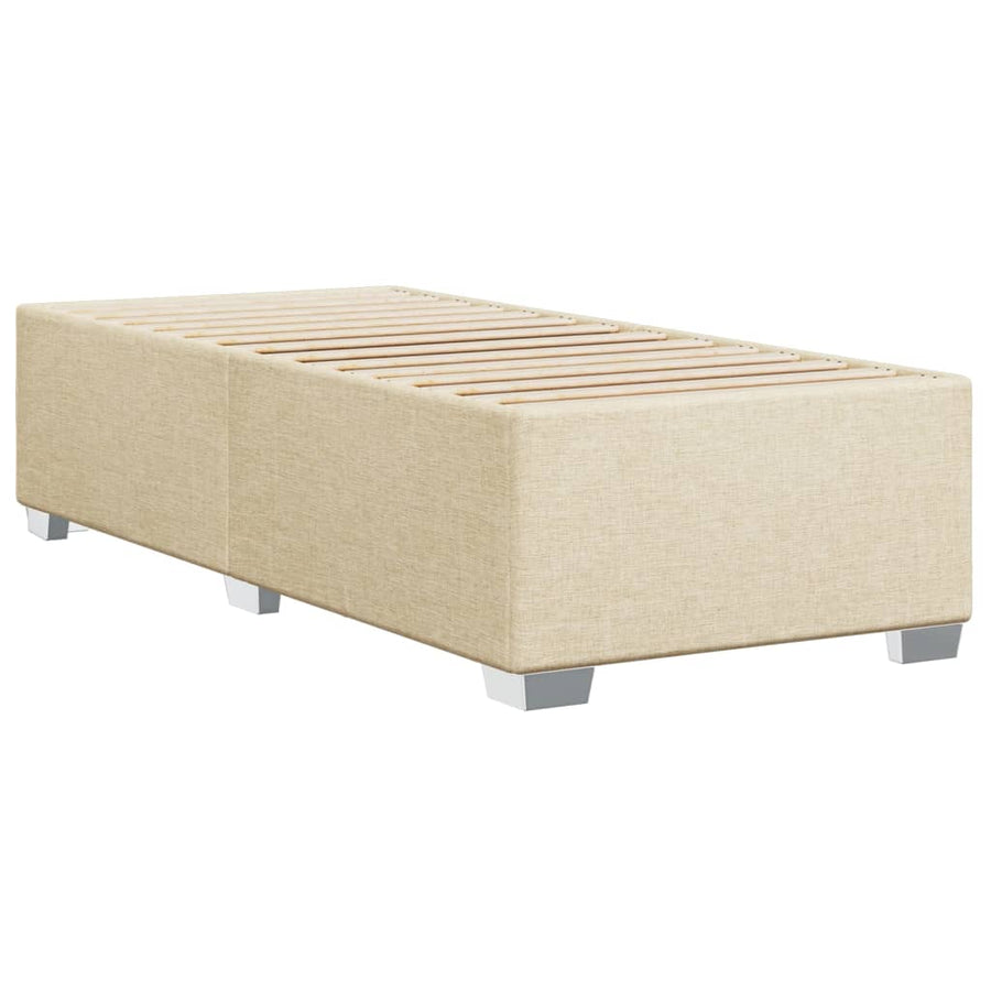 Boxspring met matras stof crèmekleurig 80x200 cm