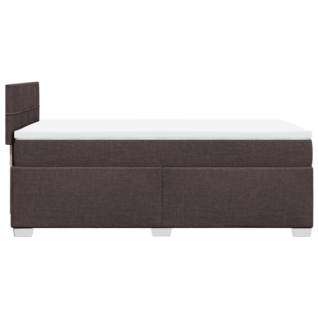 Boxspring met matras stof donkerbruin 80x200 cm