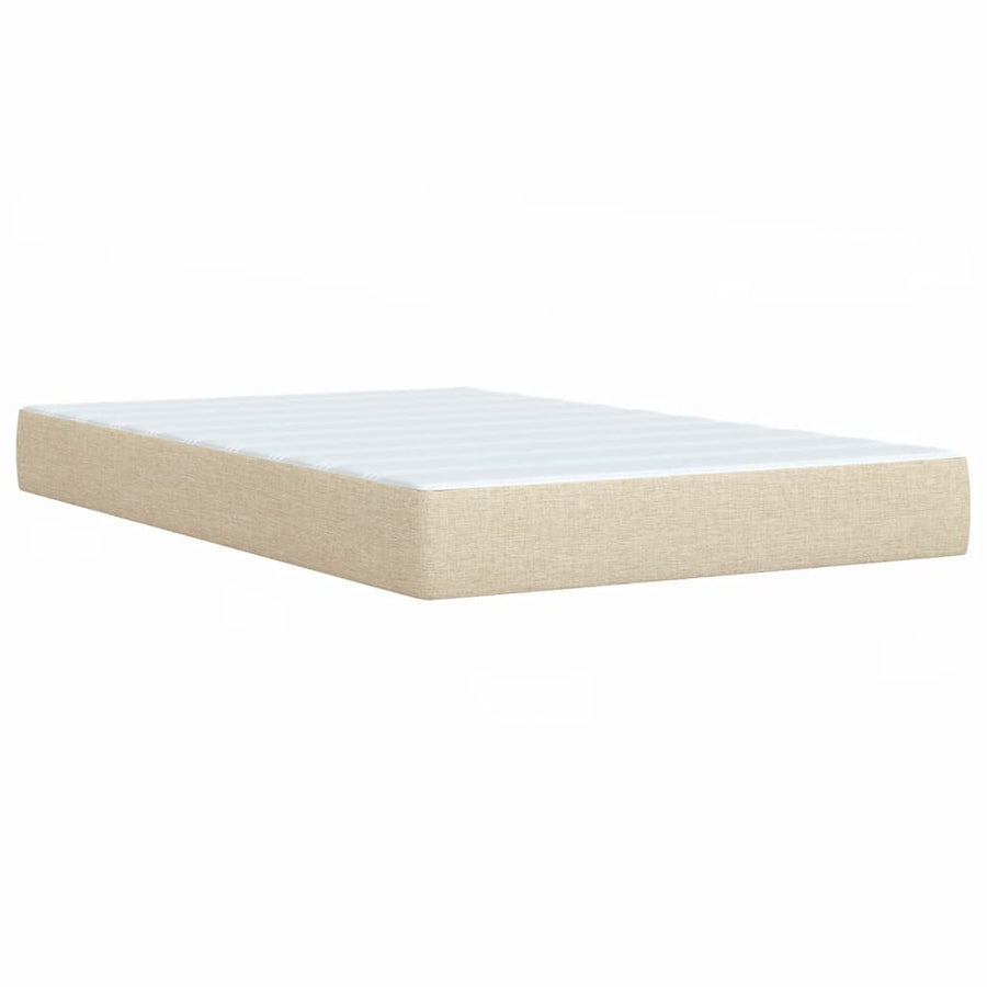 Boxspring met matras stof crèmekleurig 80x200 cm