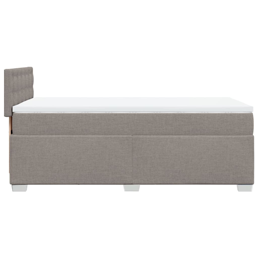 Boxspring met matras stof taupe 80x200 cm