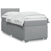 Boxspring met matras 90x190 cm lichtgrijs