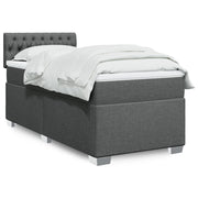 Boxspring 90x190 cm donkergrijs met matras