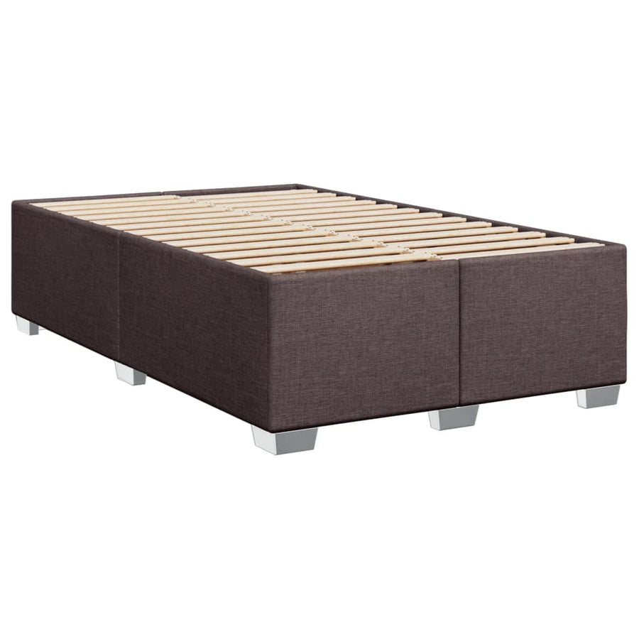 Boxspring met matras stof donkerbruin 90x190 cm