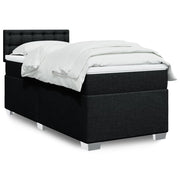 Boxspring 90x190 cm zwart stof