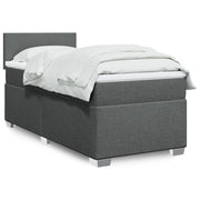 Boxspring 90x200 cm donkergrijs pocketvering