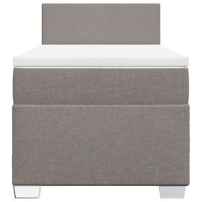 Boxspring met matras stof taupe 90x200 cm