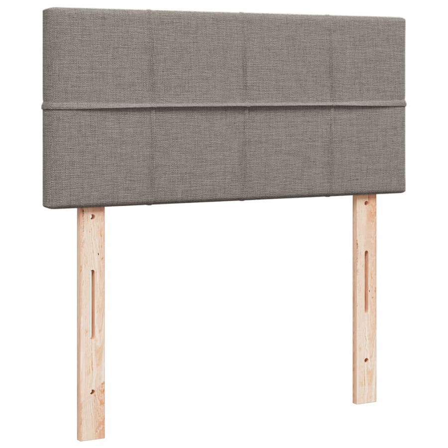 Boxspring met matras stof taupe 90x200 cm
