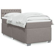 Boxspring 90x200 cm taupe met pocketveringmatras