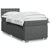 Boxspring met matras 90x200 cm donkergrijs