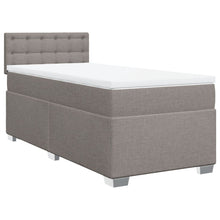 Boxspring met matras stof taupe 90x200 cm