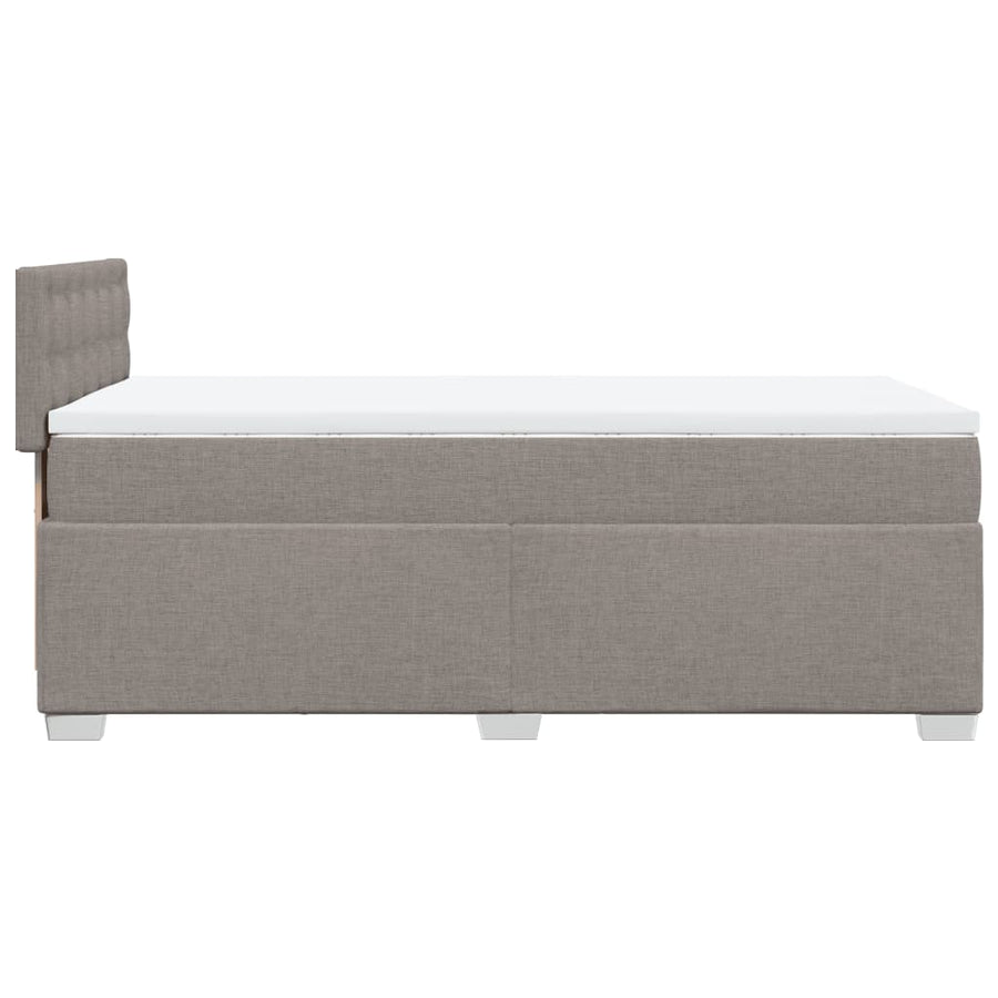 Boxspring met matras stof taupe 90x200 cm