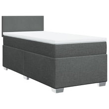 Boxspring met matras stof donkergrijs 100x200 cm