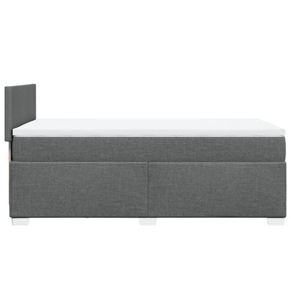 Boxspring met matras stof donkergrijs 100x200 cm