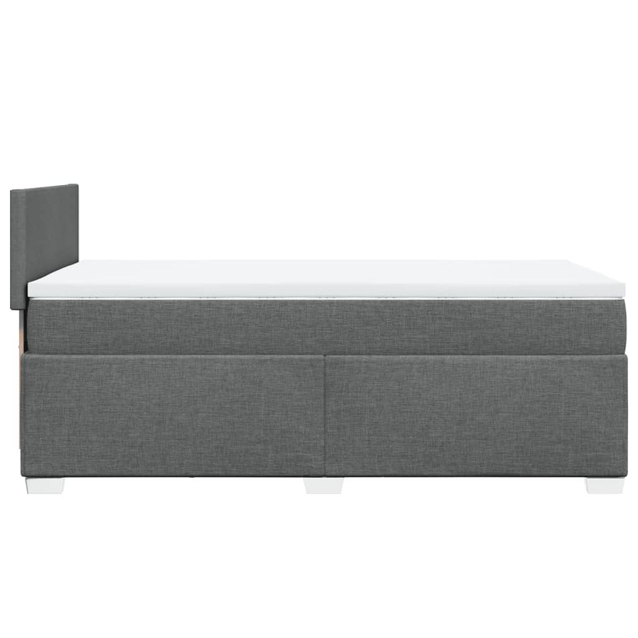 Boxspring met matras stof donkergrijs 100x200 cm