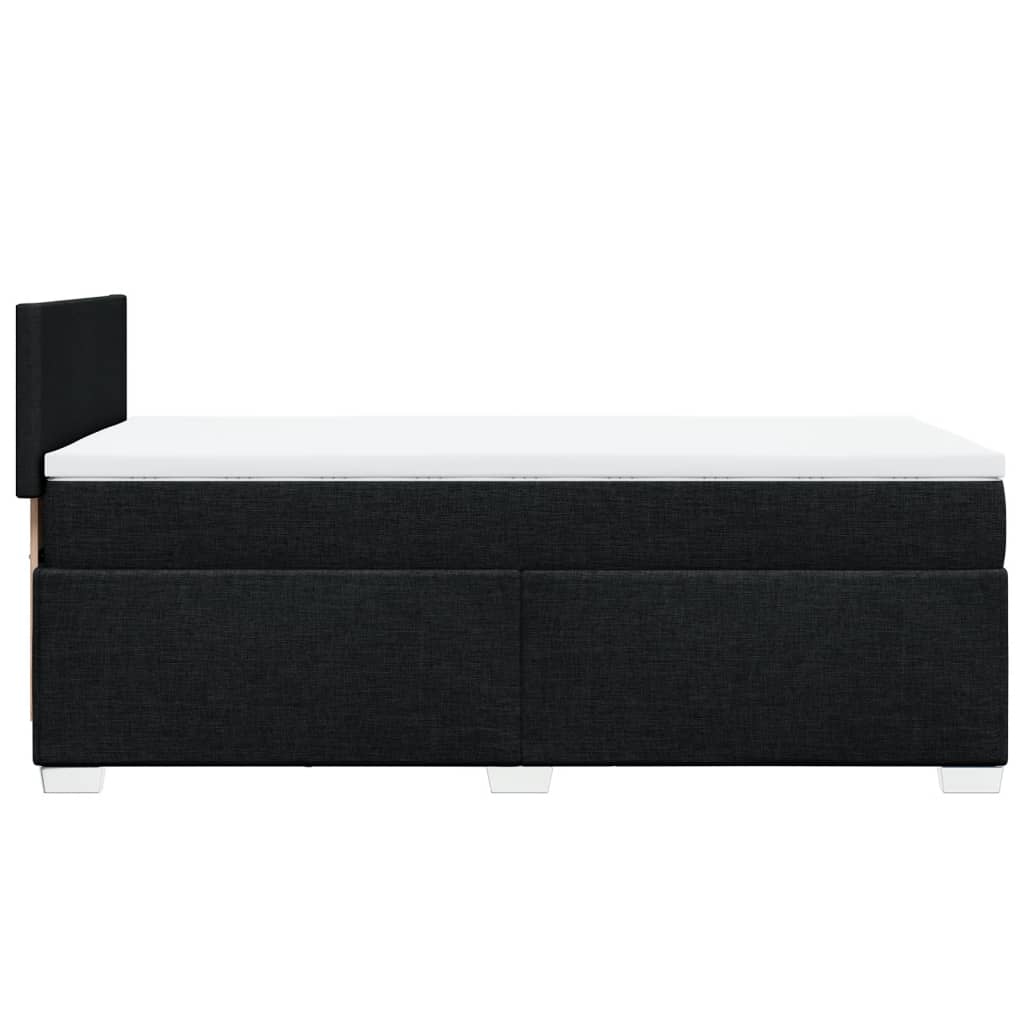 Boxspring met matras stof zwart 100x200 cm