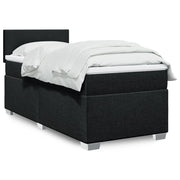 Boxspring met matras 100x200 cm zwart stof