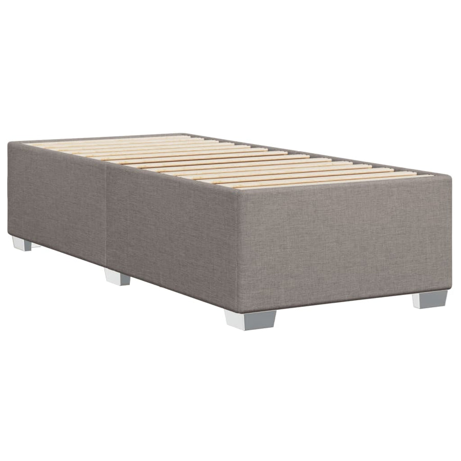 Boxspring met matras stof taupe 100x200 cm