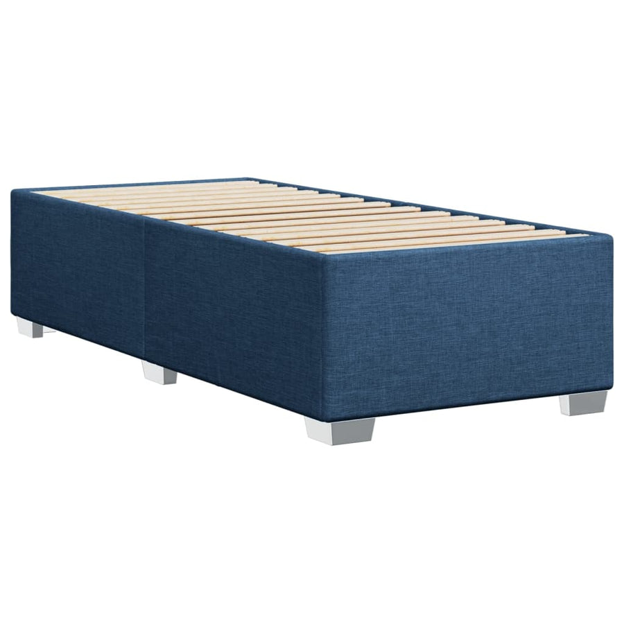 Boxspring met matras stof blauw 100x200 cm