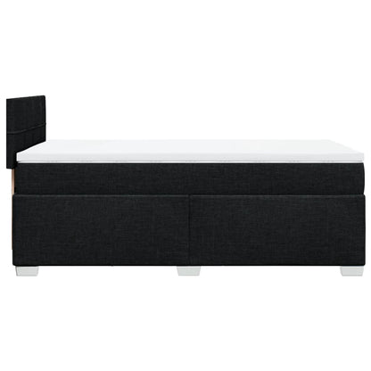 Boxspring met matras stof zwart 100x200 cm