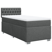 Boxspring met matras stof donkergrijs 100x200 cm