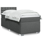 Boxspring met matras 100x200 cm donkergrijs