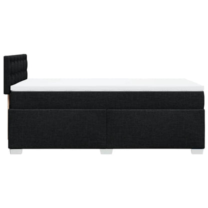 Boxspring met matras stof zwart 100x200 cm