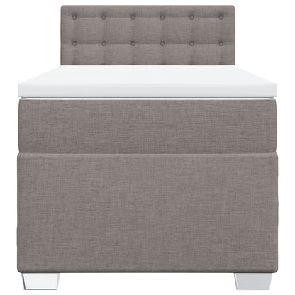 Boxspring met matras stof taupe 100x200 cm