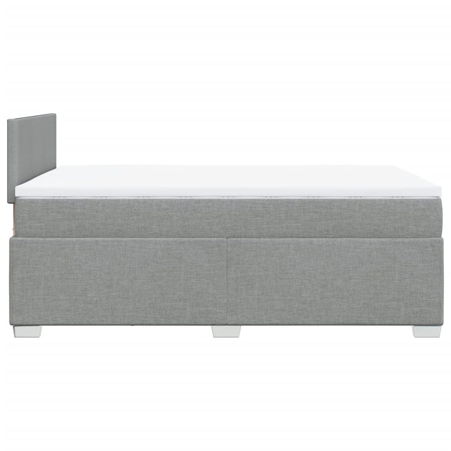 Boxspring met matras stof lichtgrijs 120x190 cm