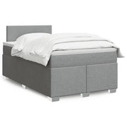 Boxspring 120x190 cm lichtgrijs stof