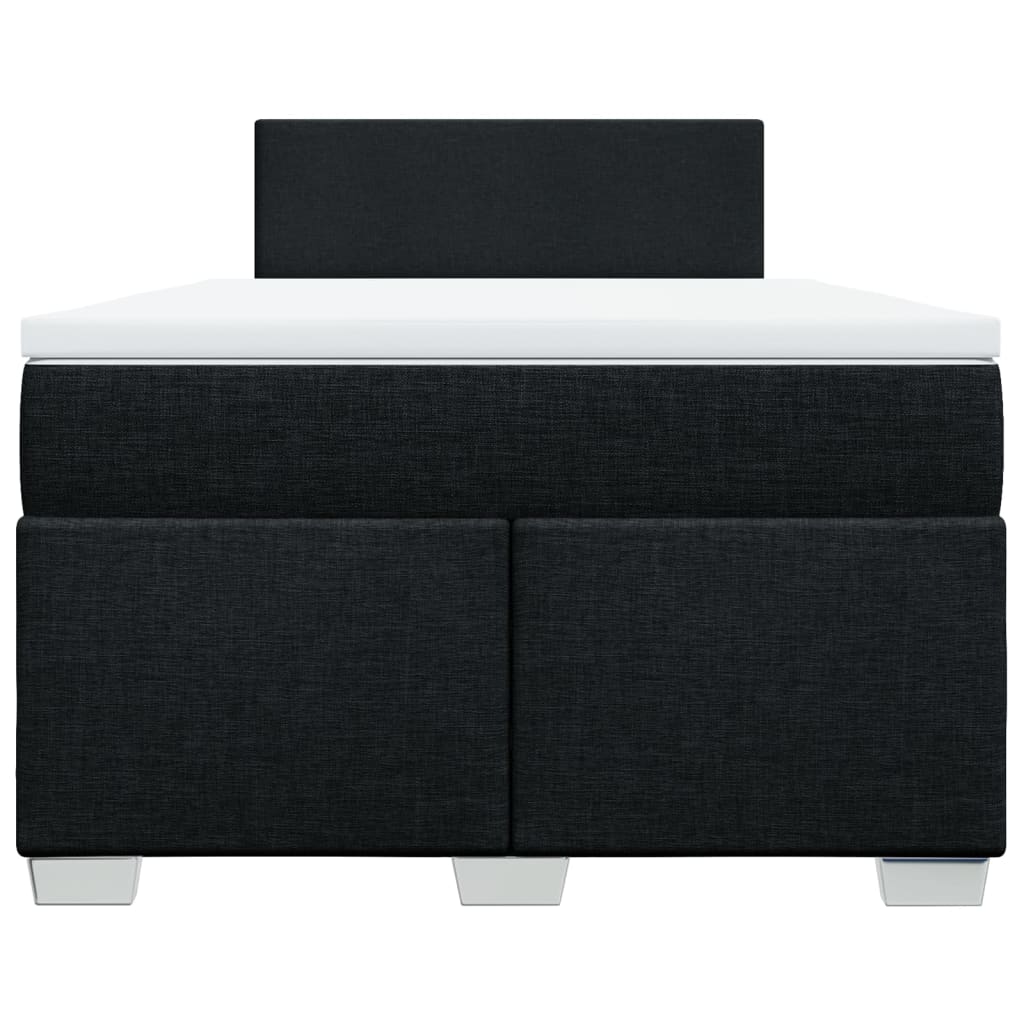 Boxspring met matras stof zwart 120x190 cm