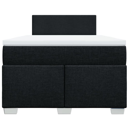Boxspring met matras stof zwart 120x190 cm