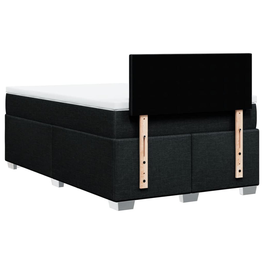 Boxspring met matras stof zwart 120x190 cm