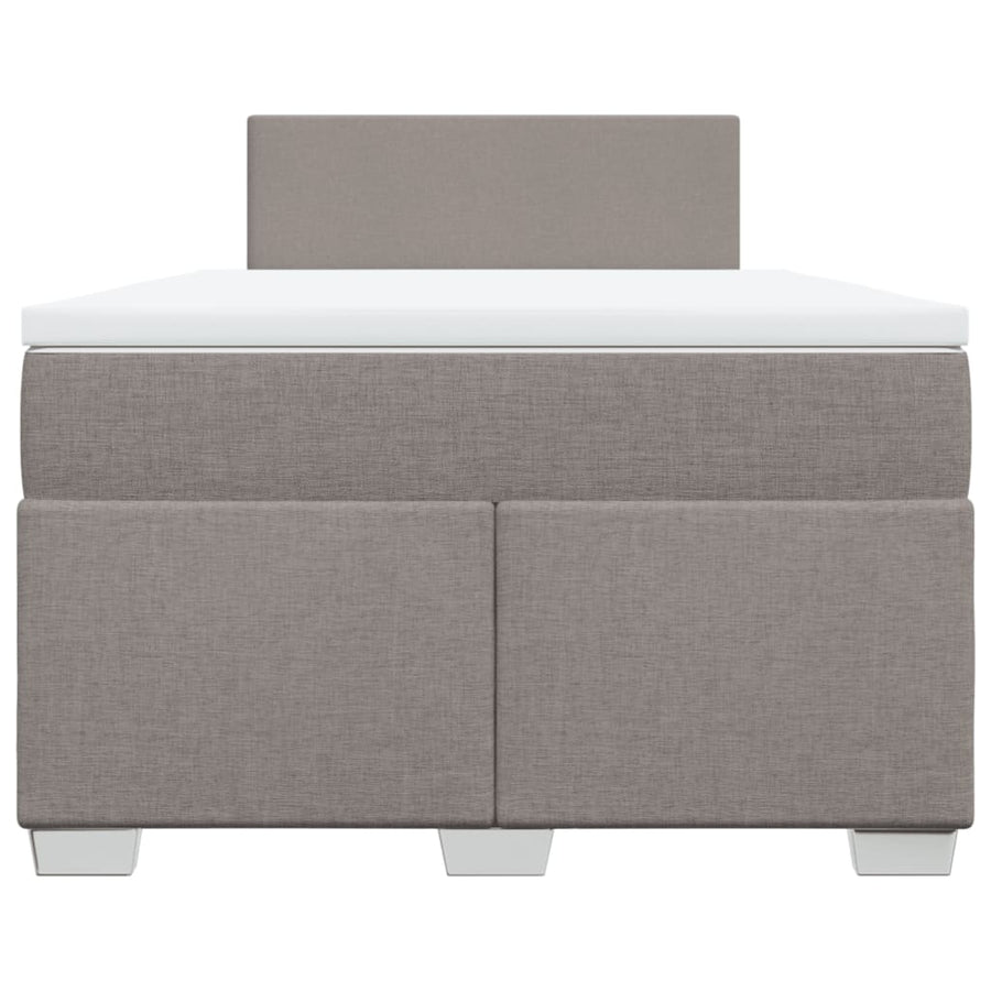 Boxspring met matras stof taupe 120x190 cm