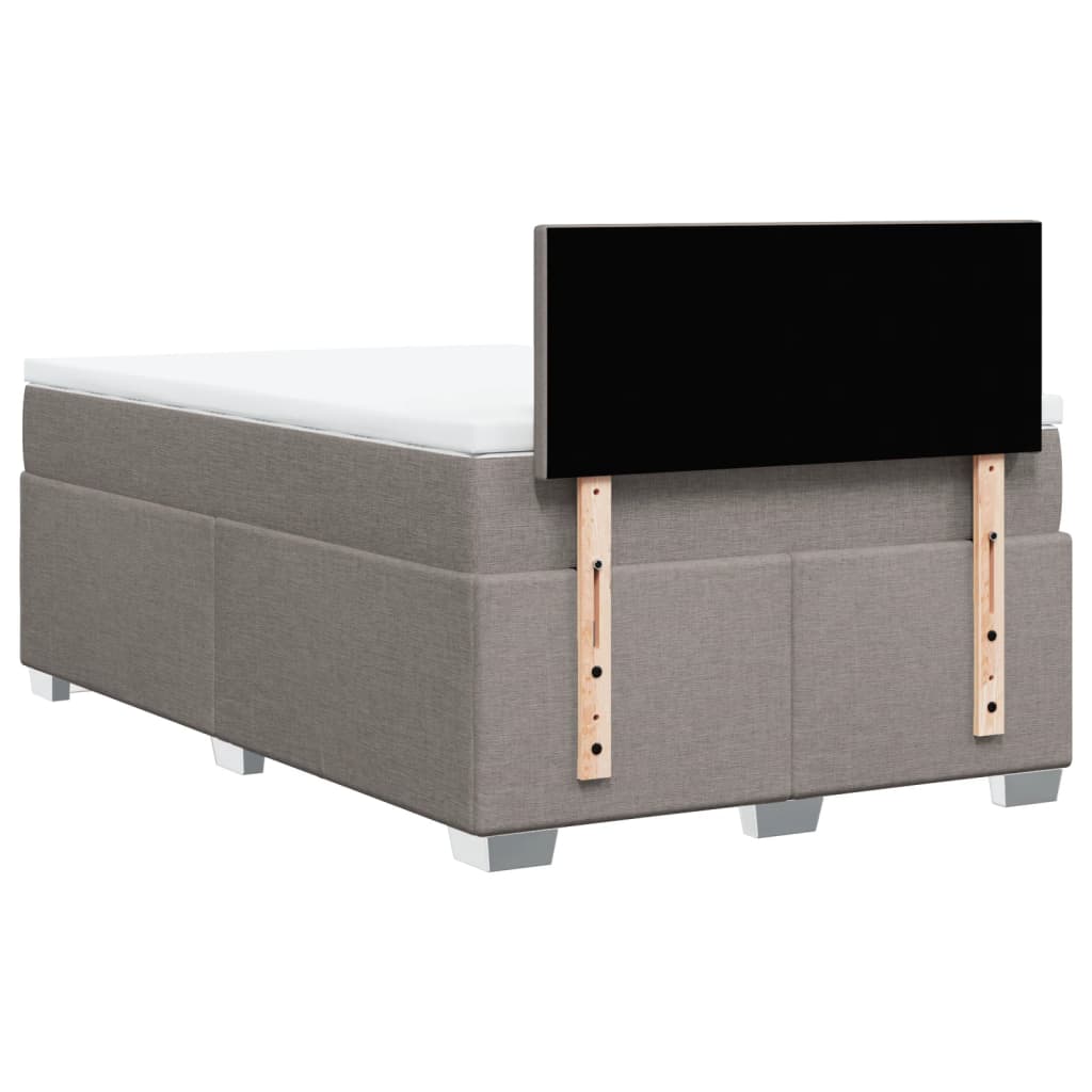 Boxspring met matras stof taupe 120x190 cm
