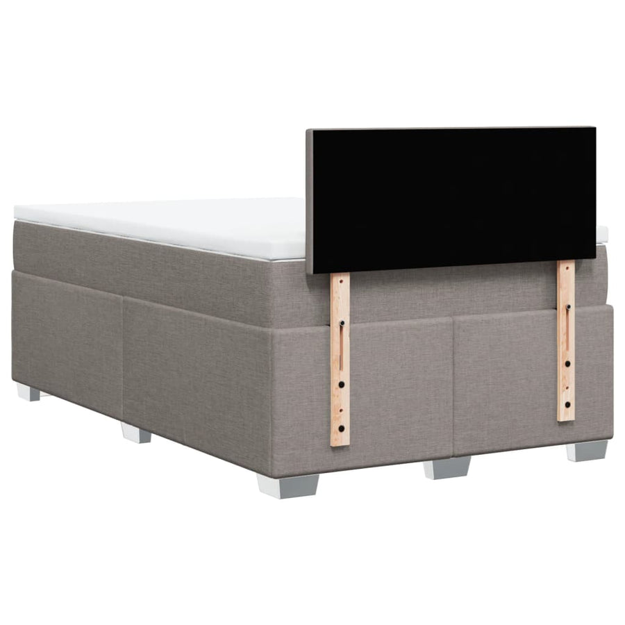 Boxspring met matras stof taupe 120x190 cm