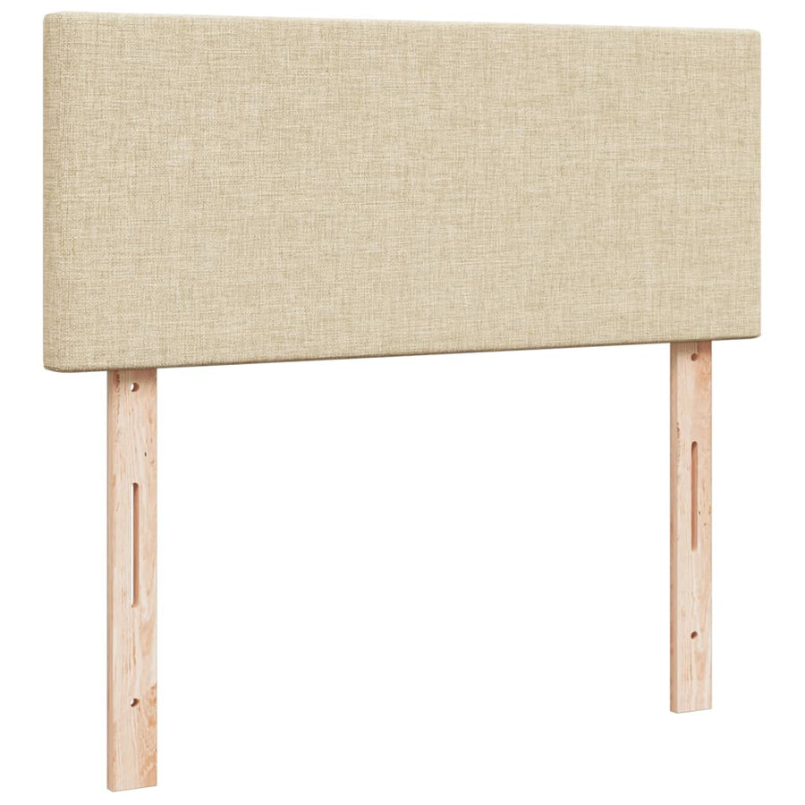 Boxspring met matras stof crèmekleurig 120x190 cm