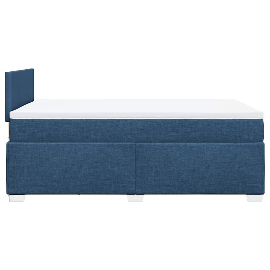 Boxspring Met Matras Stof 120 x 190 cm Blauw