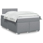 Boxspring 120x190 cm lichtgrijs met matras