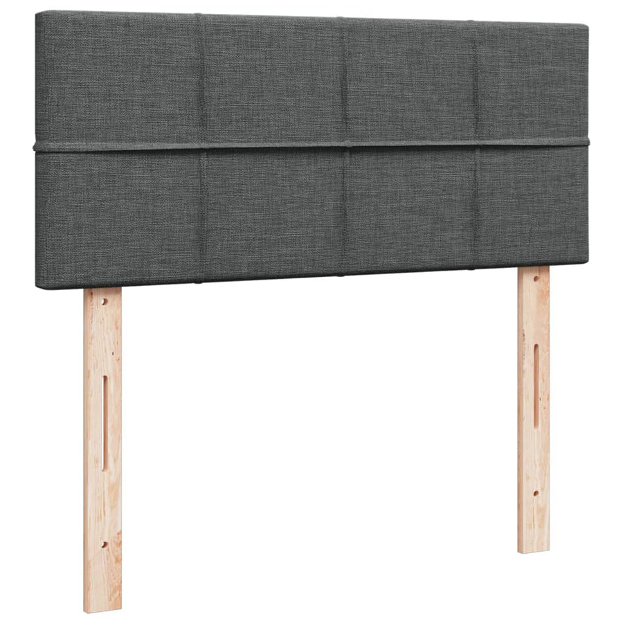 Boxspring met matras stof donkergrijs 120x190 cm