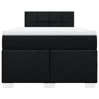 Boxspring met matras stof zwart 120x190 cm