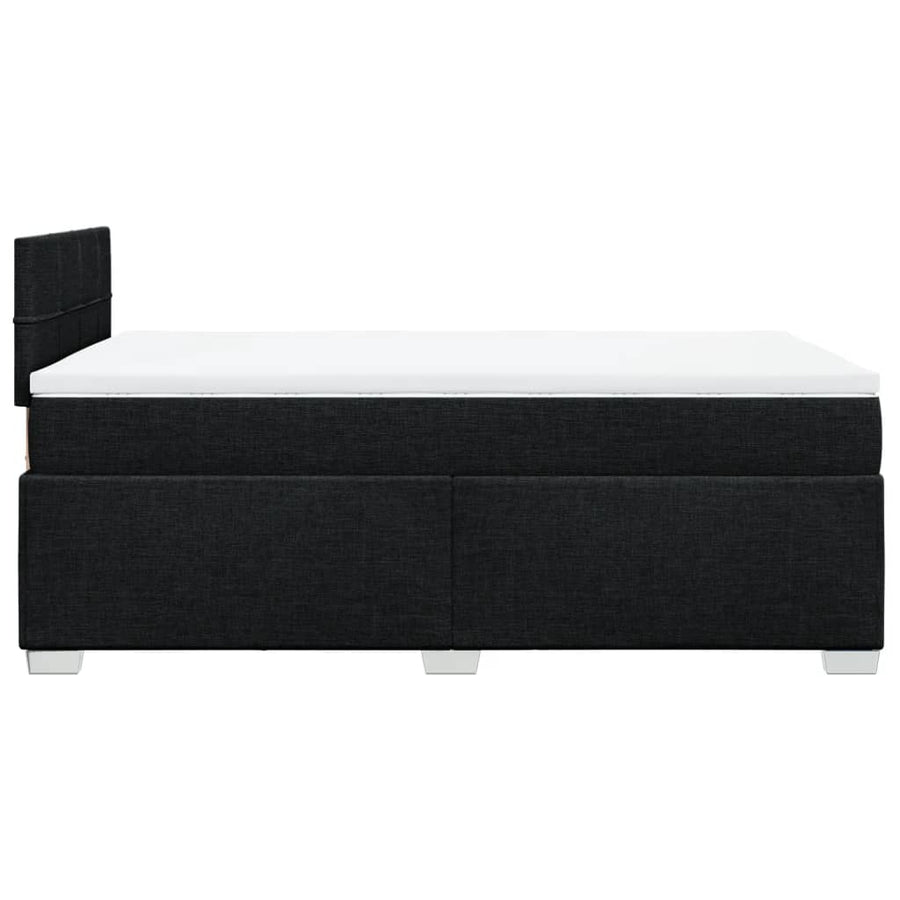 Boxspring met matras stof zwart 120x190 cm