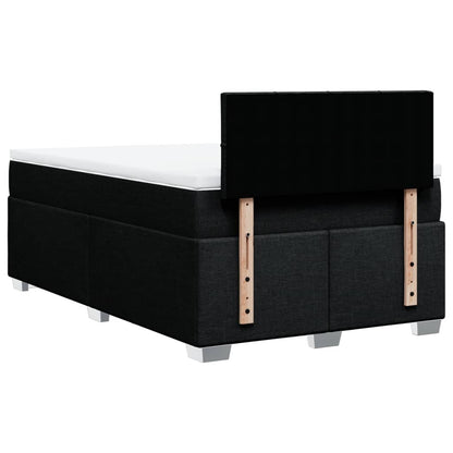 Boxspring met matras stof zwart 120x190 cm