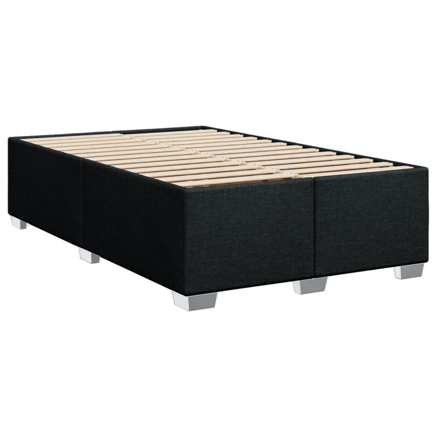 Boxspring met matras stof zwart 120x190 cm