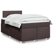 Boxspring 120x190 cm donkerbruin stof