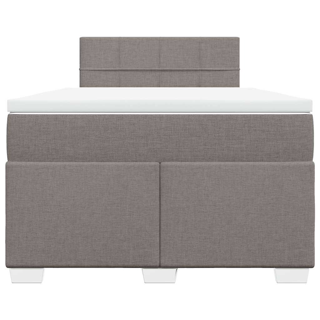 Boxspring met matras stof taupe 120x190 cm
