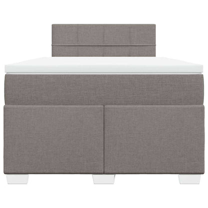 Boxspring met matras stof taupe 120x190 cm